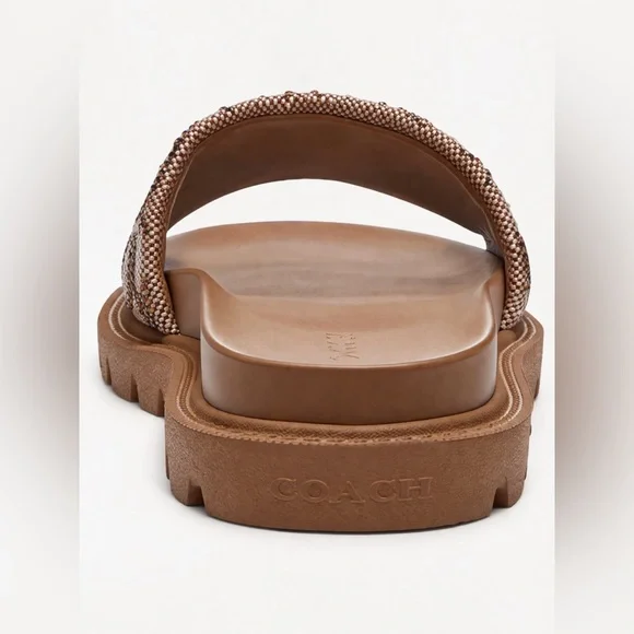 Coach Women's Brynn Crystal Limited Edition Signature Jacquard Slide - Picture 4 of 9